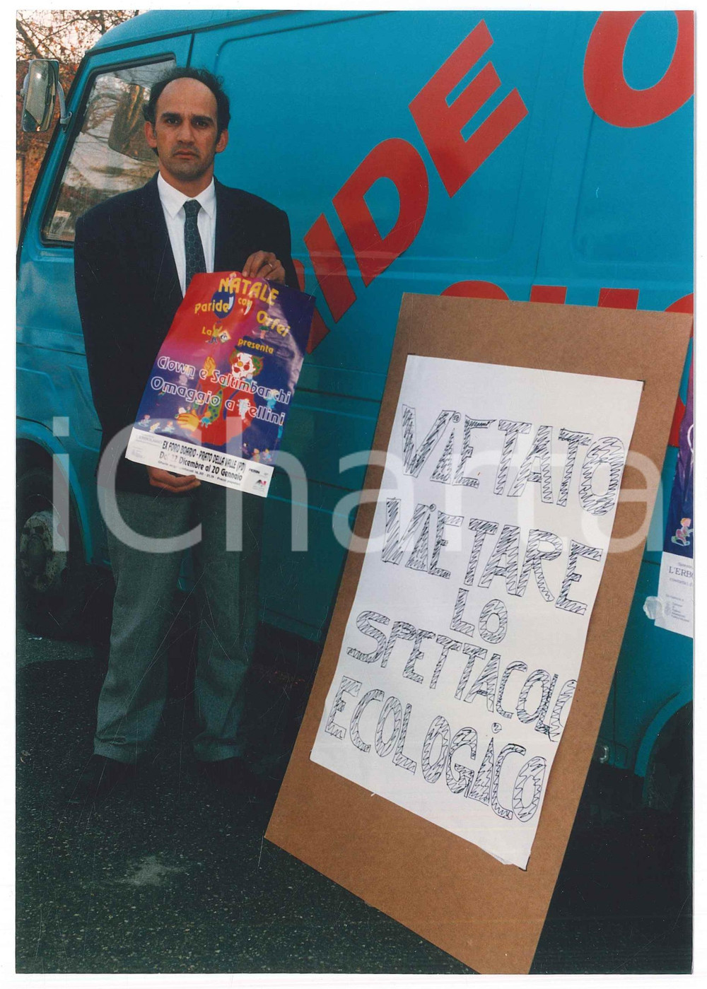 Fotografia d epoca originale 1993 CIRCO PADOVA Paride ORFEI promuove lo spettacolo ecologico Foto 1 1
