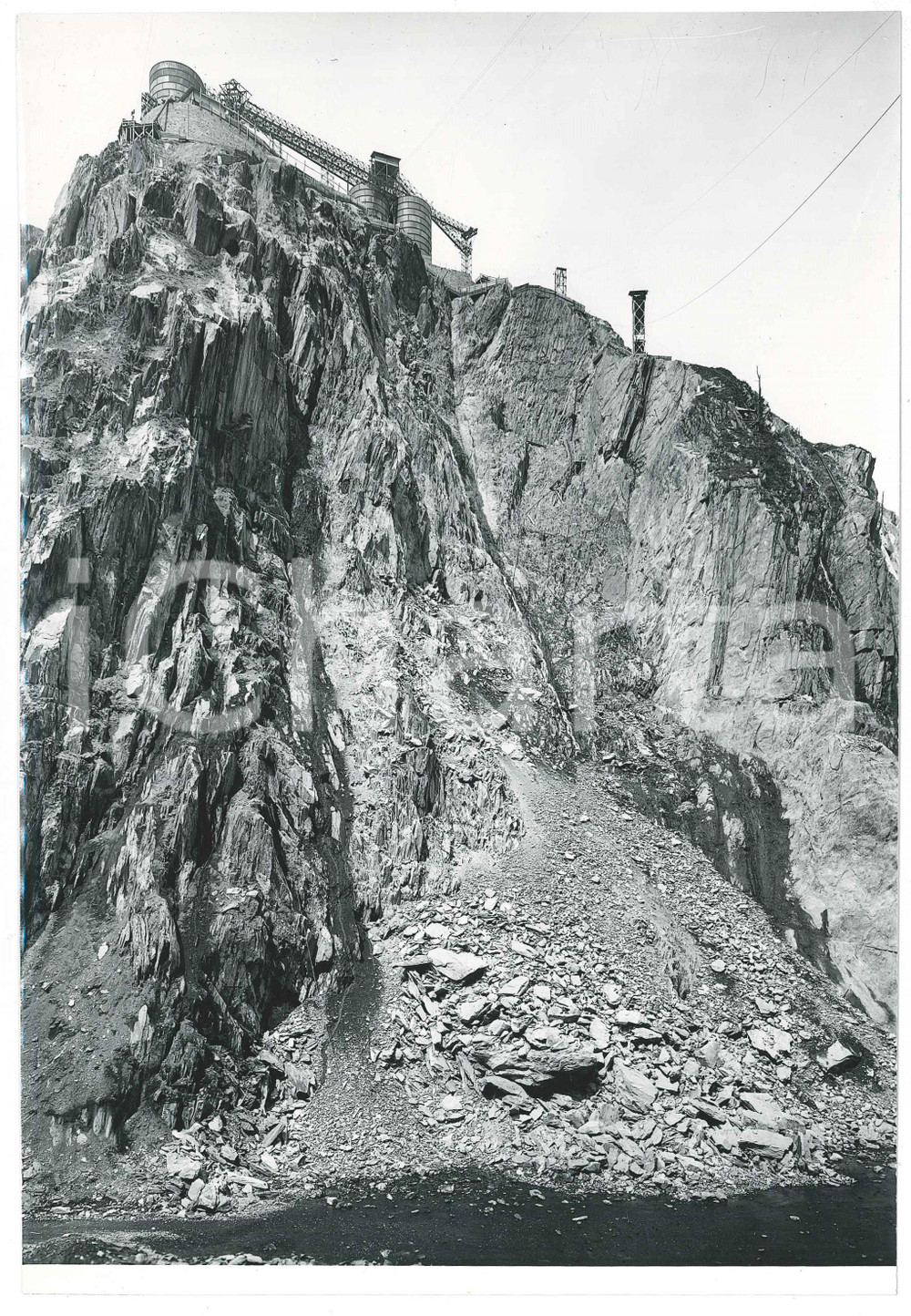 Fotografia d epoca originale 1963 LAI DA CURNERA SVIZZERA Costruzione della diga  Cantiere 19  Foto 1