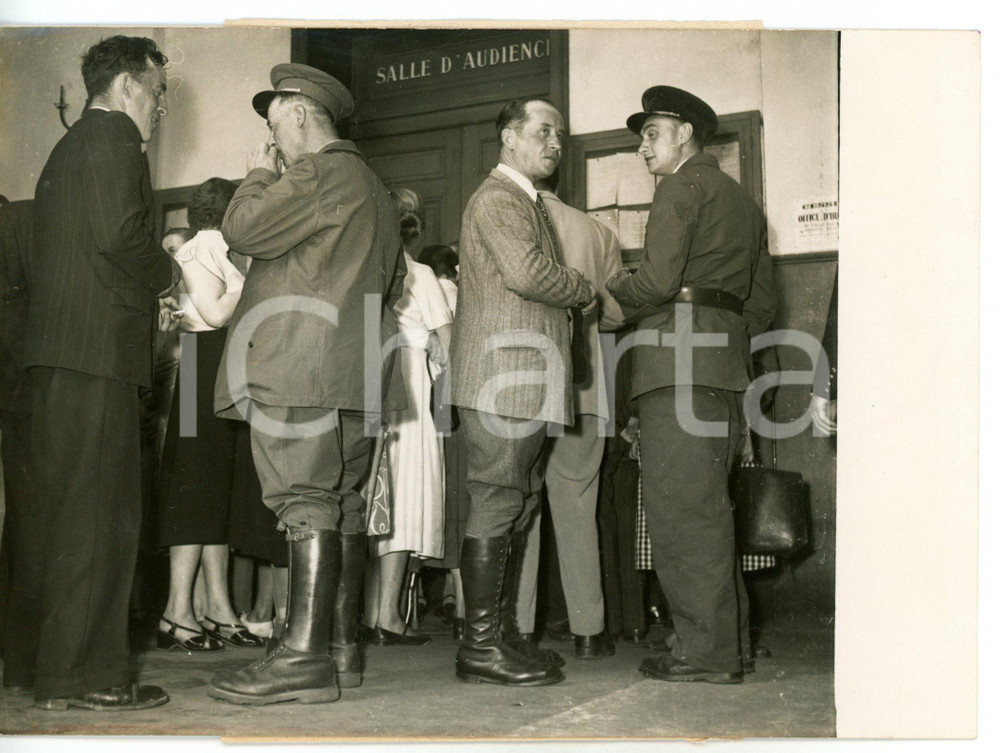 1953 DREUX Processo a Paul-Félix ARMAND-DELILLE per epidemia mixomatosi ^Foto Fotografia d'epoca con didascalia coeva.  CONDIZIONI: G FORMATO: 18x13 cm      originale e autentica 1