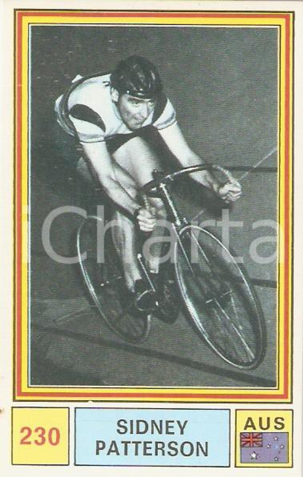 Oggetto da collezione cartaceo PANINI  SPRINT 1971 Figurina Sidney PATTERSON n. 230 Ciclismo 1 1