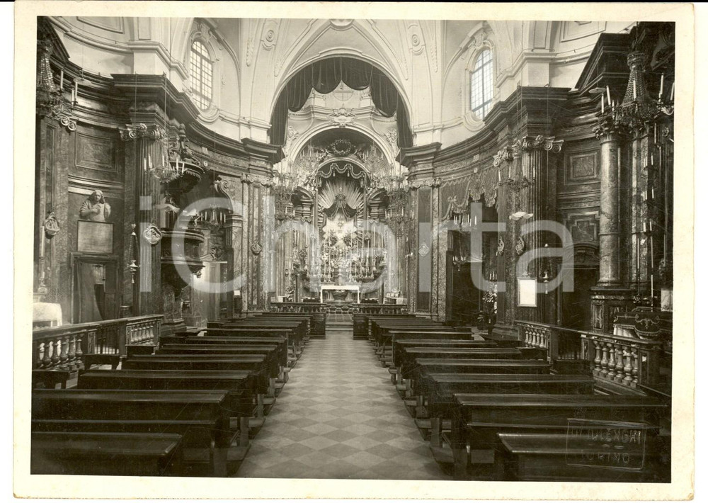 1931 TORINO Chiesa di Santa Maria di Piazza - Interno ^Foto OTTOLENGHI Fotografia d'epoca. CONDIZIONI: G (ma lievemente ondulata al margine inferiore) FORMATO: 13x18 cm     originale e autentica 1