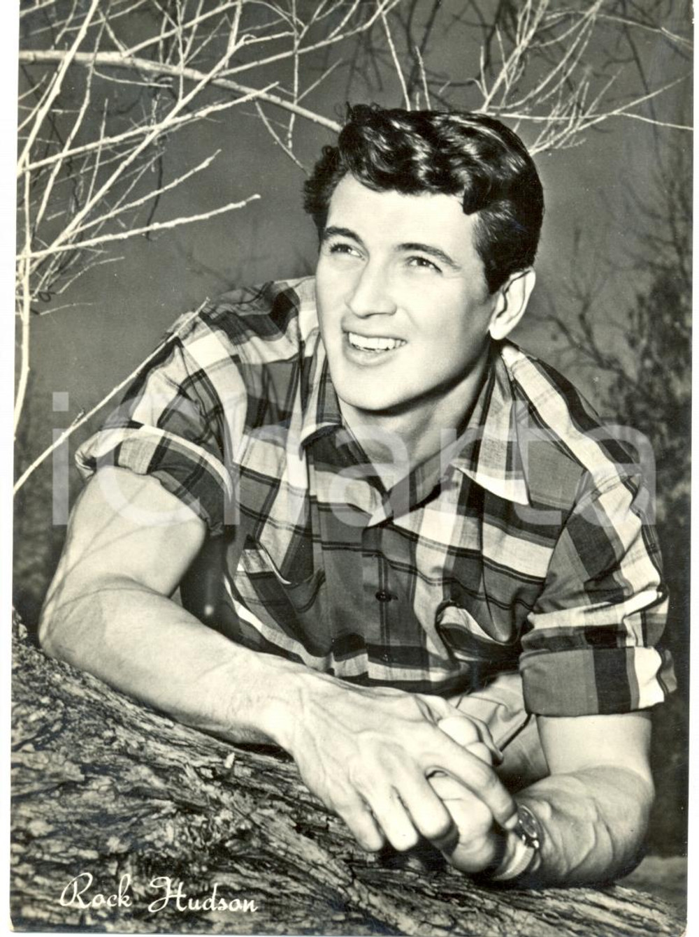 Cartolina originale da collezione 1955 ca CINEMA Rock HUDSON Attore  Cartolina FG NV 1 1