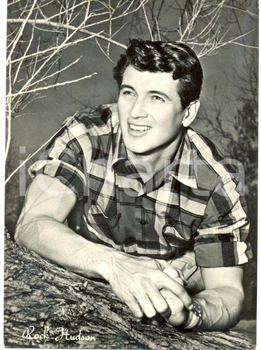 Cartolina originale da collezione 1955 ca CINEMA Rock HUDSON Attore  Cartolina FG NV 1 1
