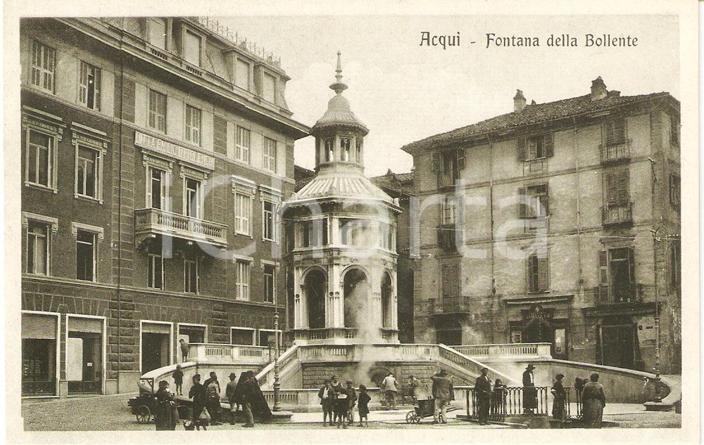 Cartolina originale da collezione 1930 circa ACQUI TERME AL FONTANA DELLA BOLLENTE Cartolina animata 1 1