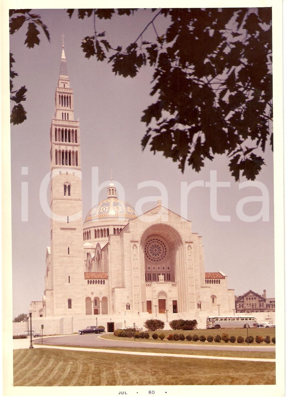 Fotografia d'epoca originale 1960 WASHINGTON Basilica NATIONAL SHRINE of Immaculate Conception PHOTO (3) 1