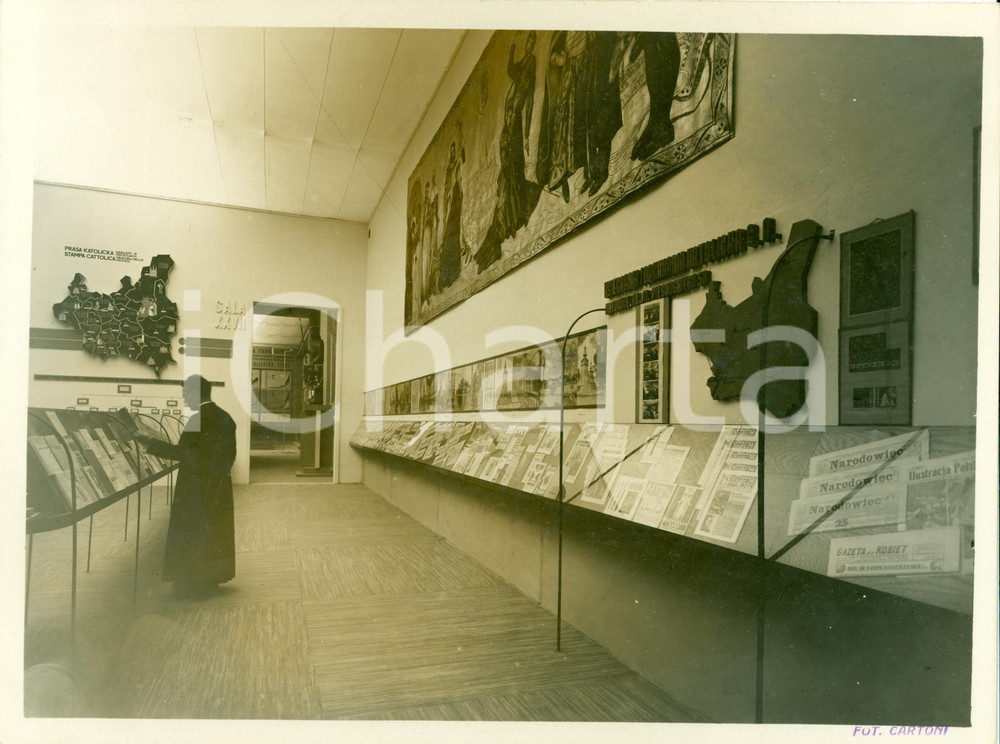 Fotografia d epoca originale 1936 ROMA Mostra Stampa Cattolica Sezione POLONIA Fotografia ANIMATA 1