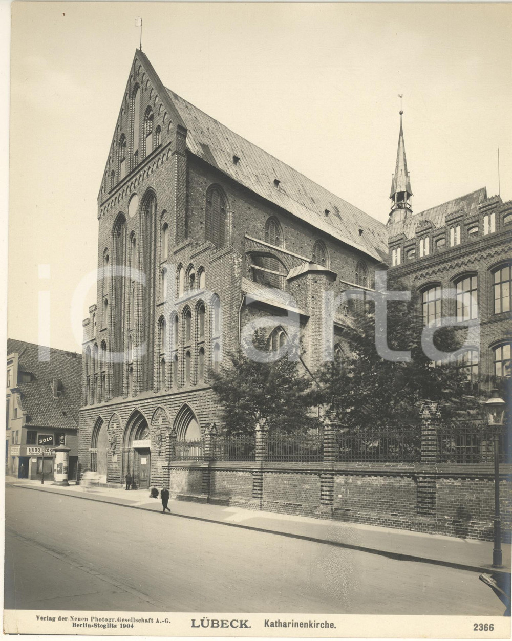 Fotografia d epoca originale 1904 LUBECK GERMANY Katharinenkirche Foto ANIMATA n. 2366 3 1