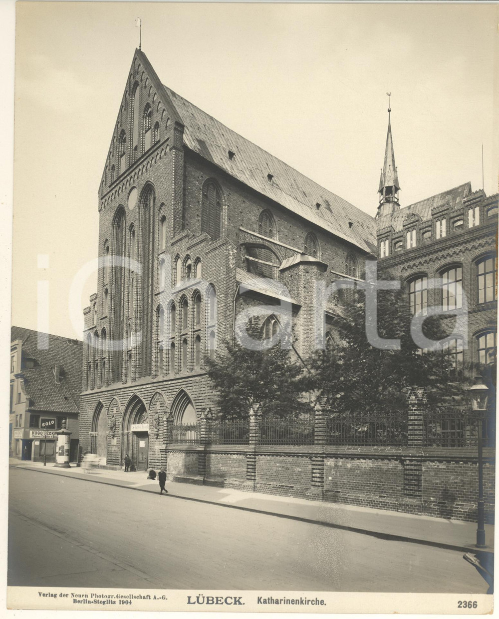 Fotografia d epoca originale 1904 LUBECK GERMANY Katharinenkirche Foto ANIMATA n. 2366 4 1