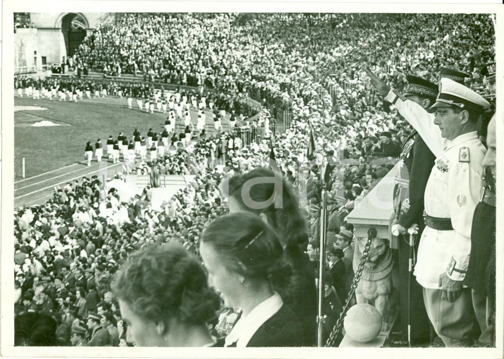 Fotografia d epoca originale 1934 MILANO Achille STARACE Littoriali femminile dello Sport FOTOGRAFIA 1