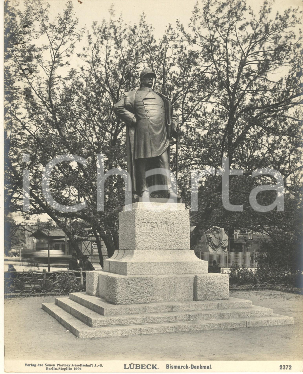 Fotografia d epoca originale 1904 LUBECK GERMANY Bismarck  Denkmal  Monumento Foto n. 2372 2 1