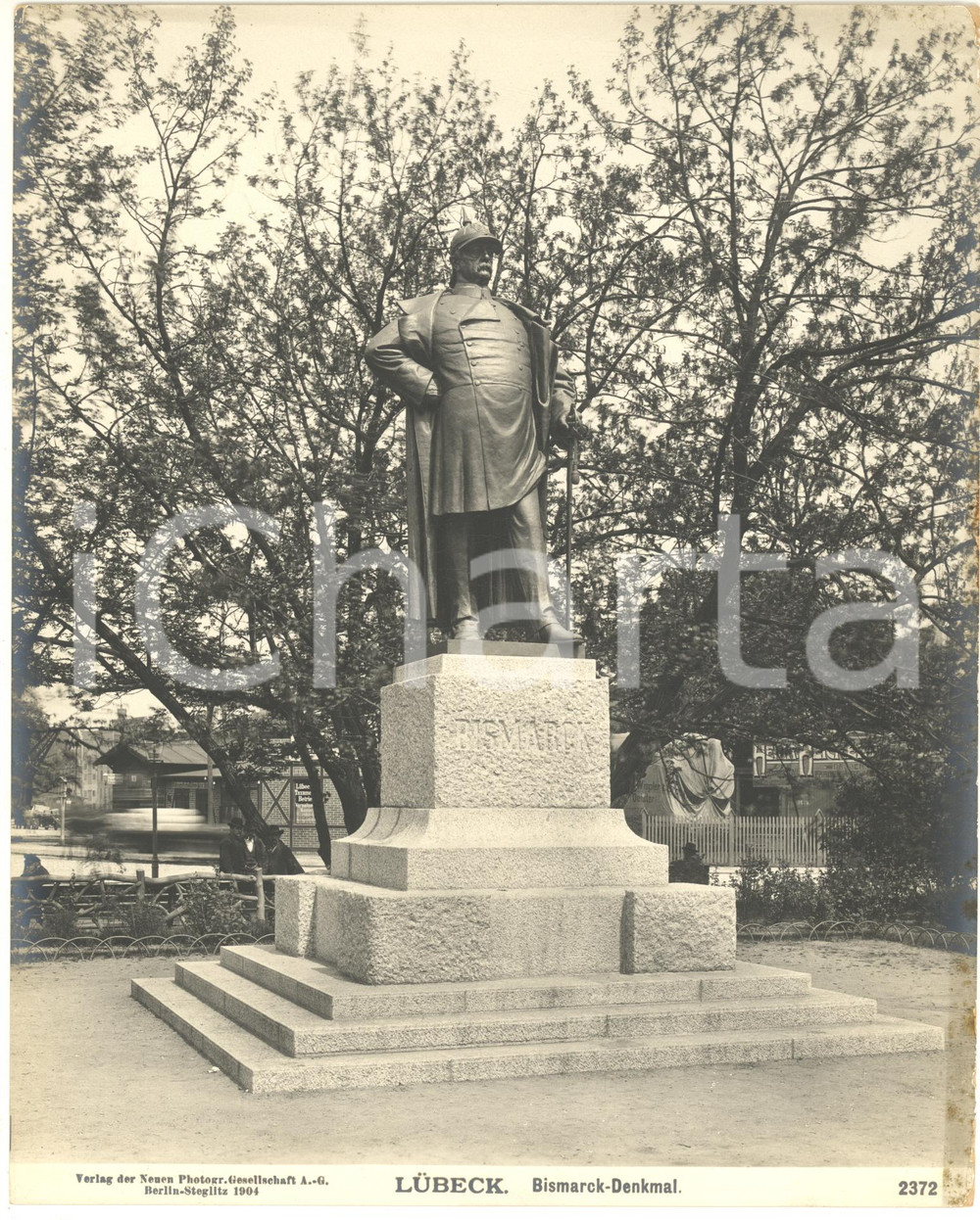 Fotografia d epoca originale 1904 LUBECK GERMANY Bismarck  Denkmal  Monumento Foto n. 2372 4 1