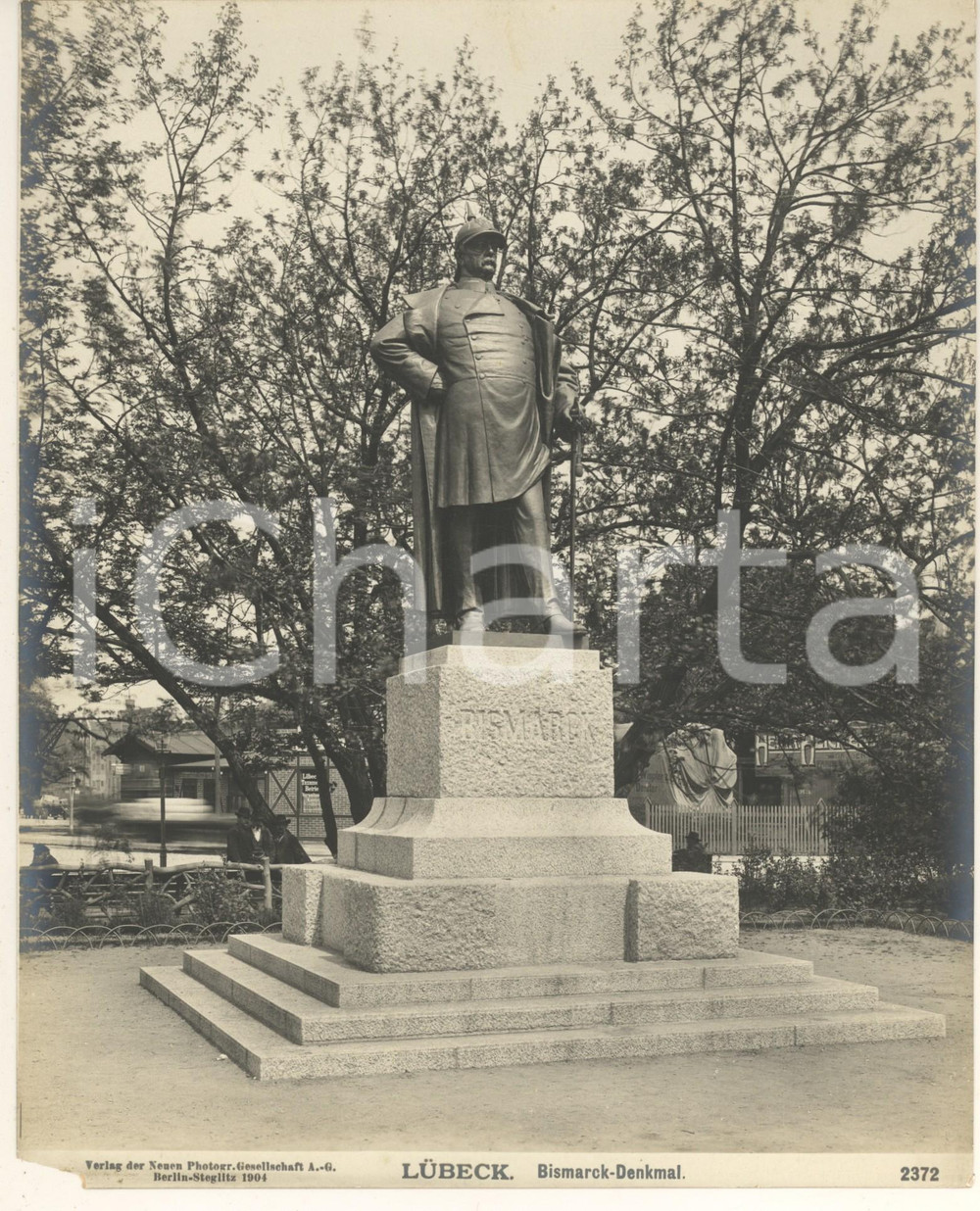 Fotografia d epoca originale 1904 LUBECK GERMANY Bismarck  Denkmal  Monumento Foto n. 2372 5 1