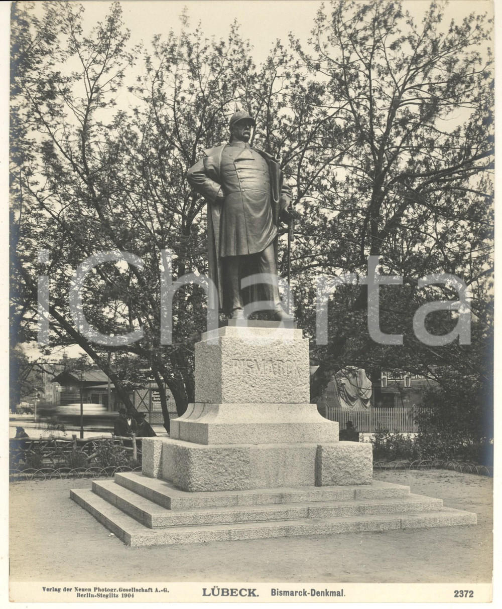 Fotografia d epoca originale 1904 LUBECK GERMANY Bismarck  Denkmal  Monumento Foto n. 2372 7 1