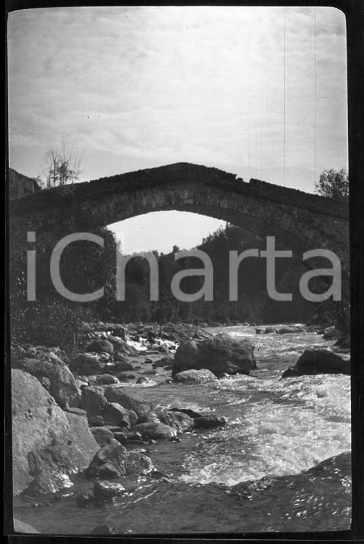 Fotografia d epoca originale 1922 PIEMONTE VIU  Ponte del diavolo sullo Stura  NEGATIVO ORIGINALE 1