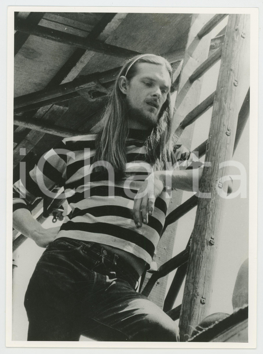 Fotografia d epoca originale 1975 ca MILANO Parco Lambro  Festival RE NUDO  Allestitore  Foto 1