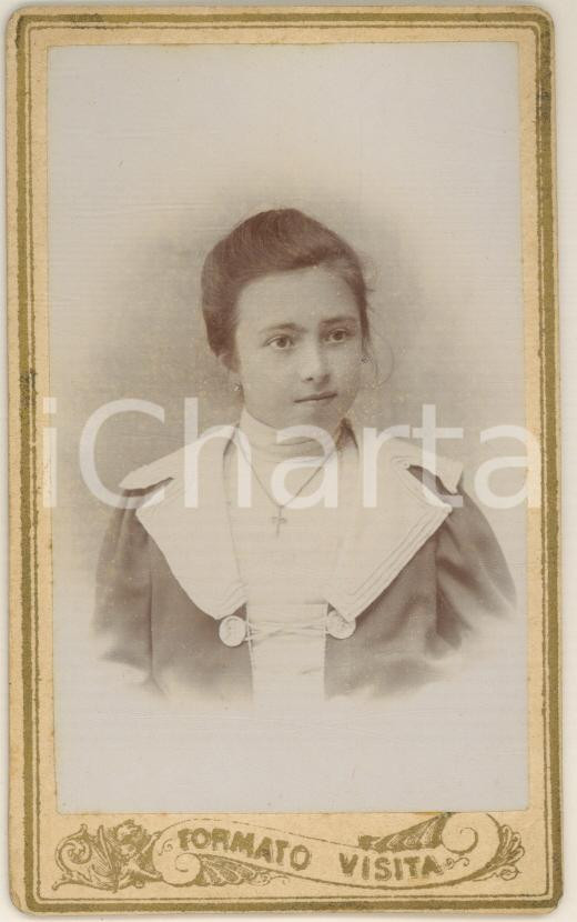 Fotografia d epoca originale 1930 ca OVADA Marianna FERRARI sposata QUAGLIETTI Fotografia E. ZACCONI CDV 1