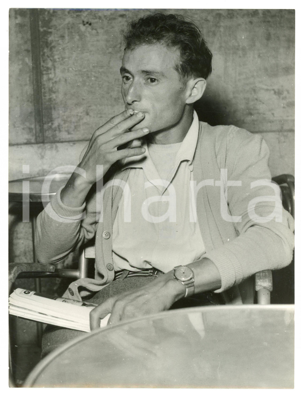 Fotografia d epoca originale 1950 ca ROMA Omicidio di Annarella BRACCI Lionello EGIDI Ritratto  Foto 18x24 1