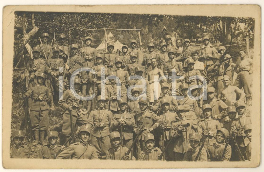 Fotografia d epoca originale 1915 ca WW1 ZONA DI GUERRA 43° Reggimento Fanteria  6 Compagnia Foto 14x9 1 1