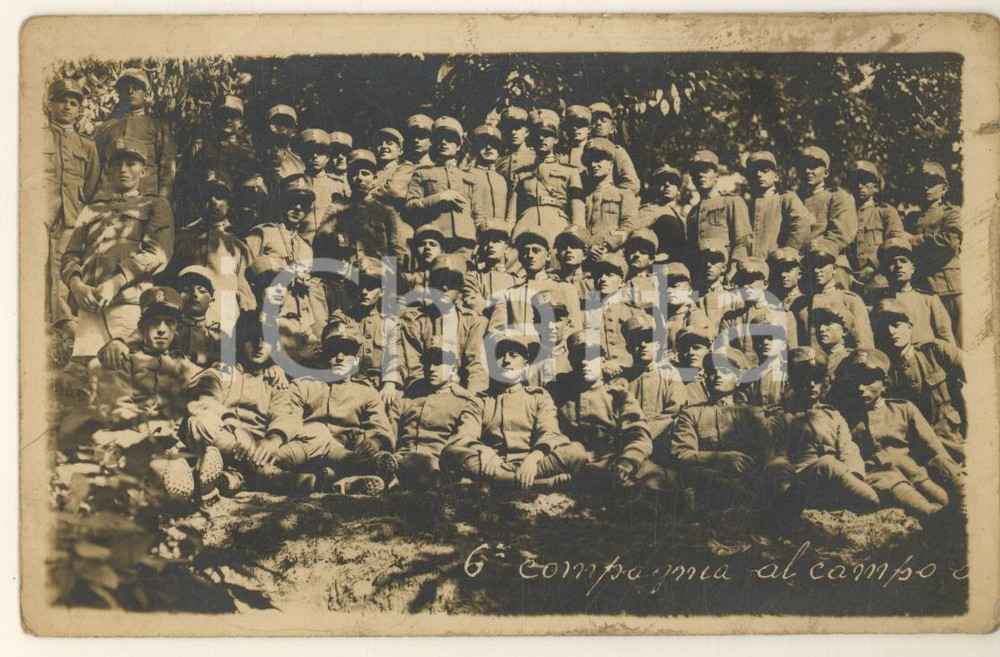 Fotografia d epoca originale 1915 ca WW1 ZONA DI GUERRA 43° Reggimento Fanteria  6 Compagnia Foto 14x9 2 1