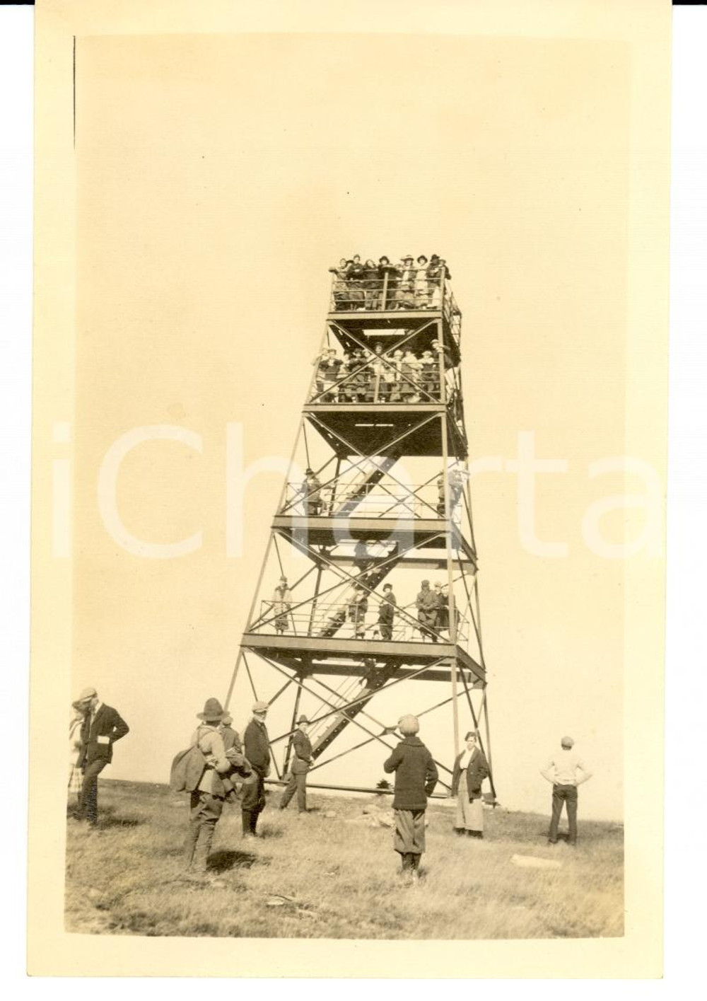 Fotografia d'epoca originale 1913 MOUNT GREYLOCK (USA) Tower on the highest point - Photo (1) 1