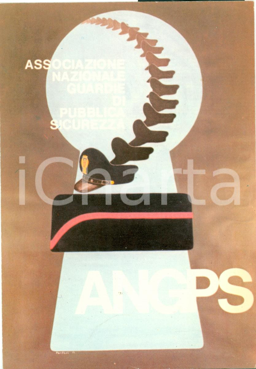 Cartolina originale da collezione 1980 ANGPS Associazione Nazionale Guardie P.S. 1° Decennale Cartolina FG NV 1