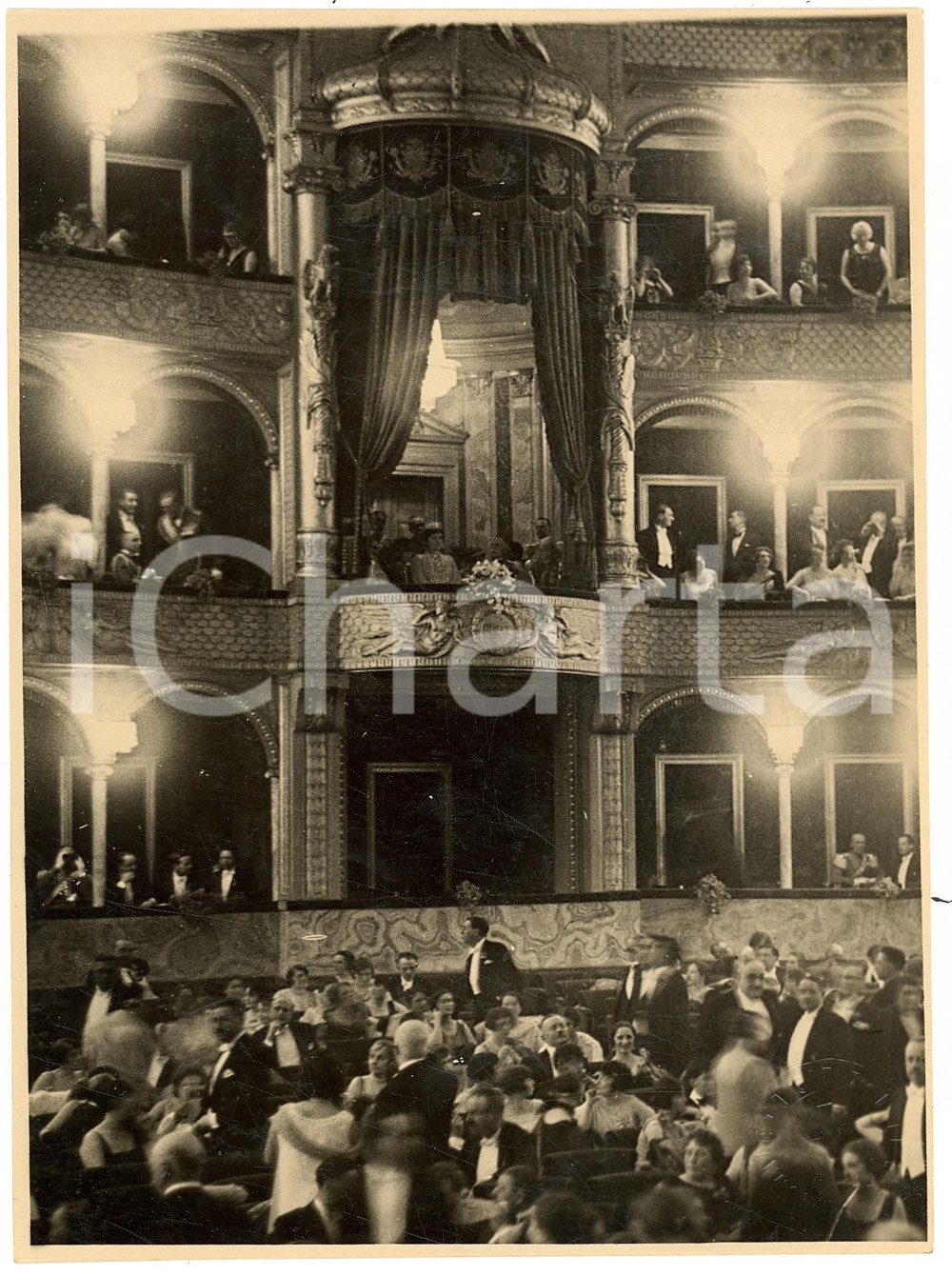 Fotografia d epoca originale 1928 ROMA Sovrani all inaugurazione del Teatro Reale dell Opera  Foto 1 1