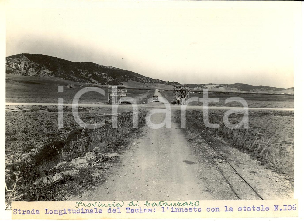 Fotografia d epoca originale 1935 PUNTA DELLE CASTELLA Strada longitudinale TACINA  Fotografia 2 1