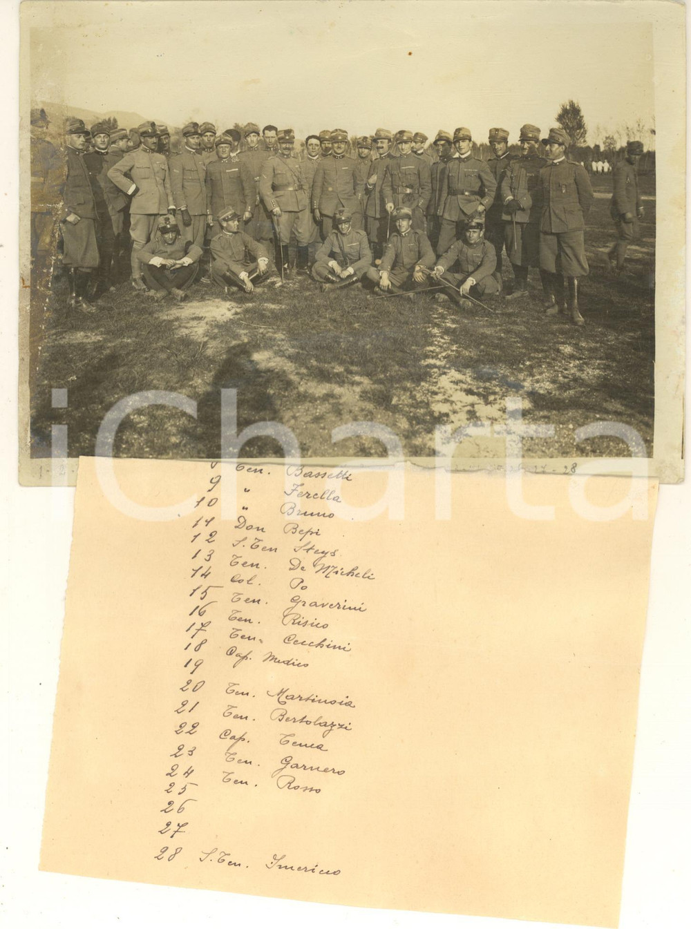 Fotografia d epoca originale 1940 ca NORD ITALIA  Regio Esercito  Reparti misti Foto DANNEGGIATA 1