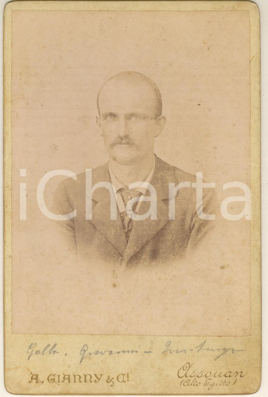 Fotografia d epoca originale 1900 ca ASSUAN EGITTO Giovanni GALLO  Ritratto Foto GIANNY 1