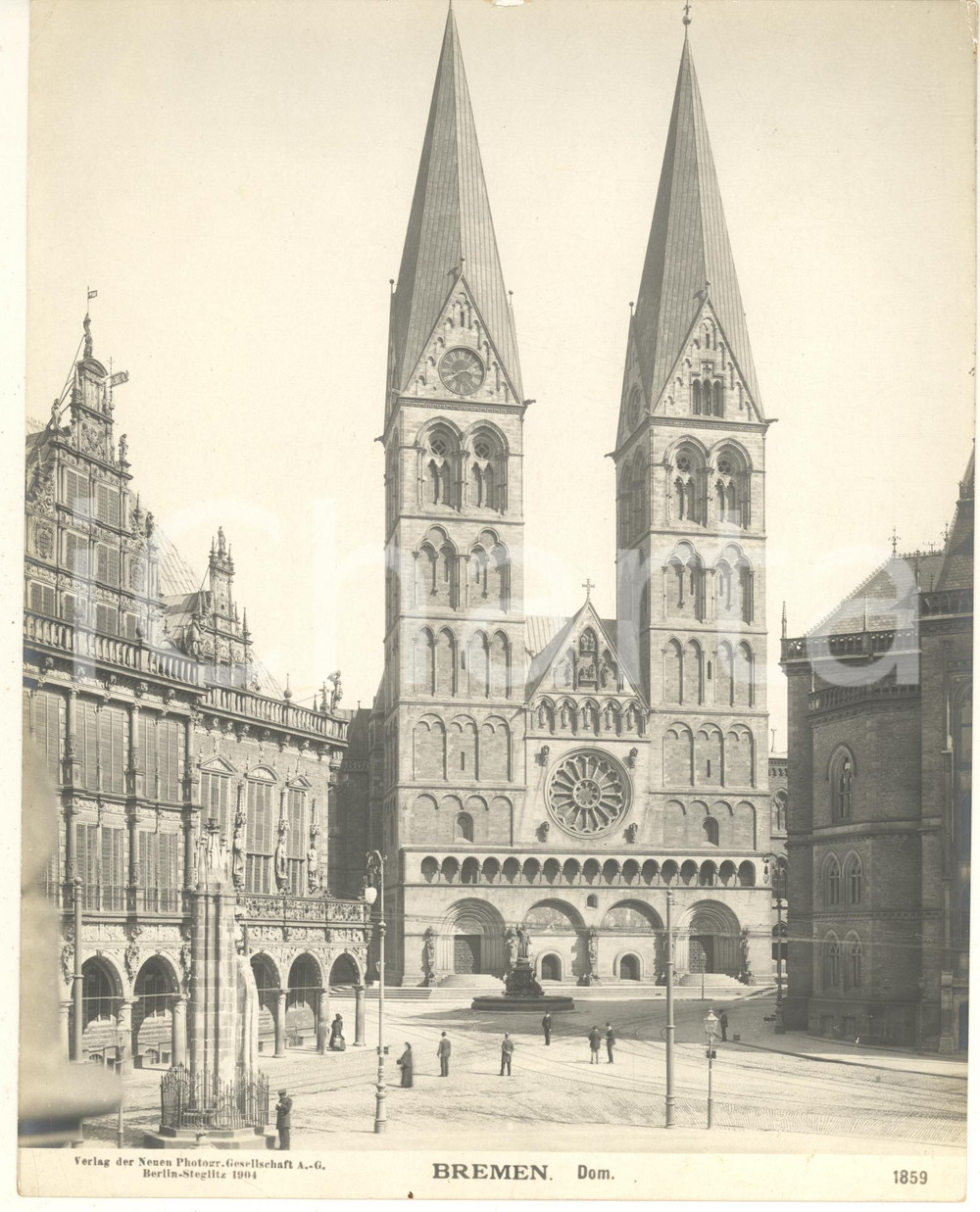 Fotografia d epoca originale 1904 BREMEN GERMANY Dom Fotografia ANIMATA n. 1859 3 1