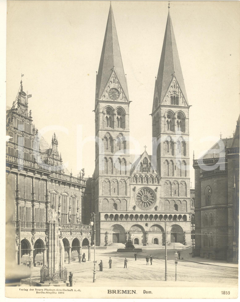 Fotografia d epoca originale 1904 BREMEN GERMANY Dom Fotografia ANIMATA n. 1859 4 1