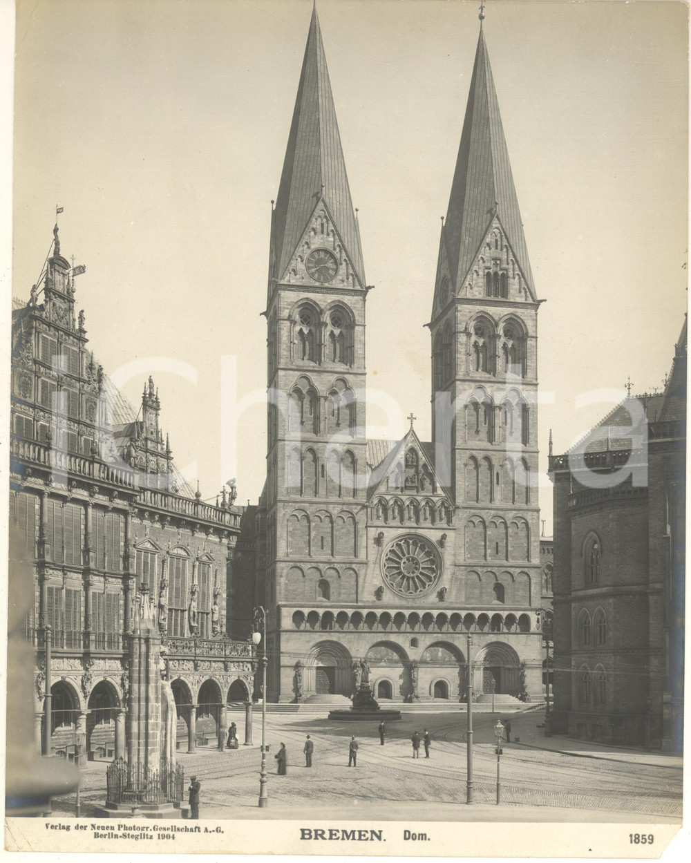 Fotografia d epoca originale 1904 BREMEN GERMANY Dom Fotografia ANIMATA n. 1859 5 1