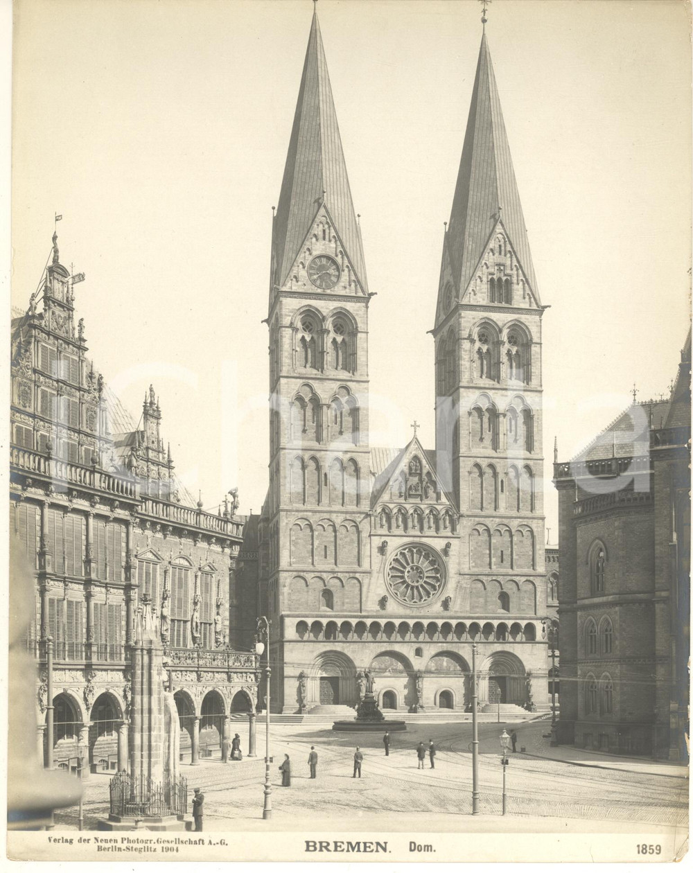 Fotografia d epoca originale 1904 BREMEN GERMANY Dom Fotografia ANIMATA n. 1859 6 1