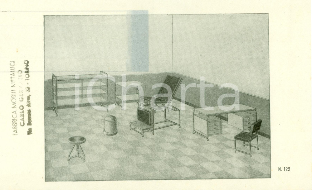 Materiale pubblicitario d’epoca 1950 ca TORINO Fabbrica mobili metallici Carlo GERVASIO  Pubblicità 4 1