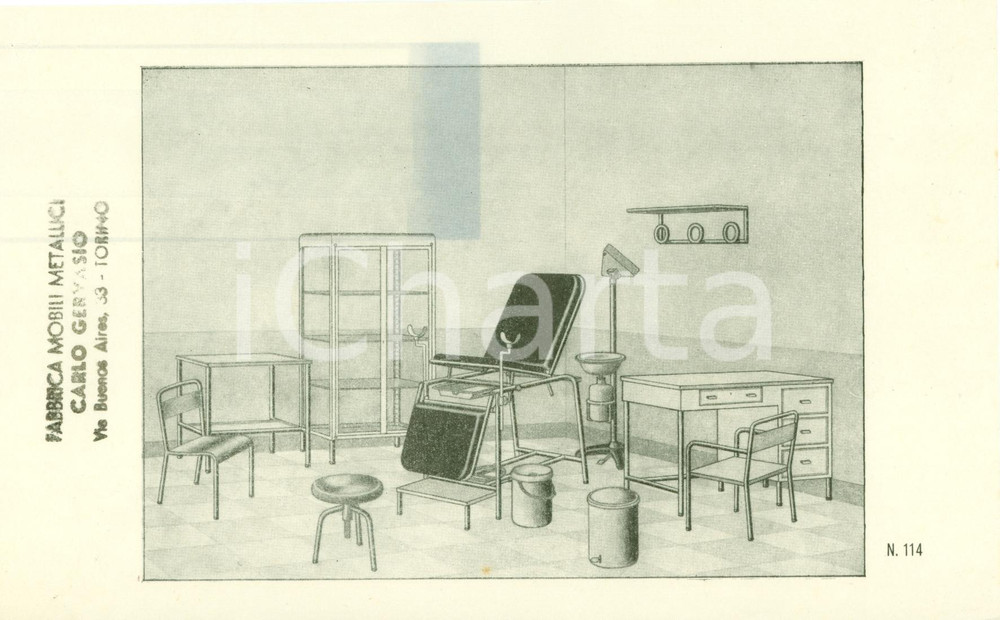 Materiale pubblicitario d’epoca 1950 ca TORINO Fabbrica mobili metallici Carlo GERVASIO  Pubblicità 3 1