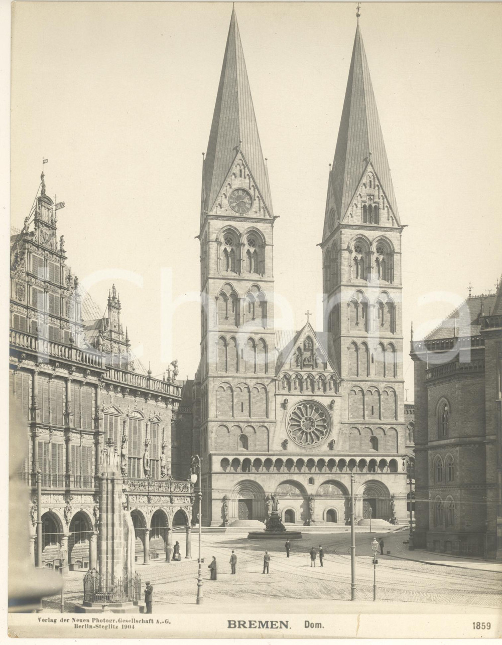 Fotografia d epoca originale 1904 BREMEN GERMANY Dom Fotografia ANIMATA n. 1859 7 1