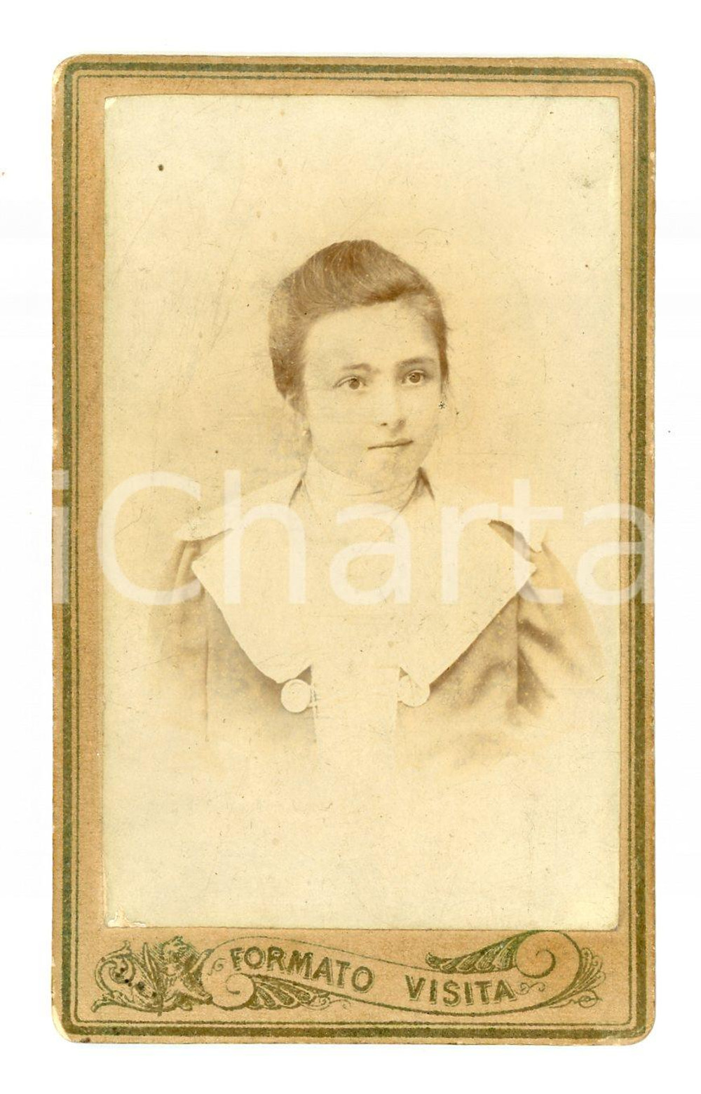 Fotografia d epoca originale 1900 ca OVADA Ritratto di Marianna PROVASI Ritratto CDV Foto E. ZACCONI 6x10 cm 1