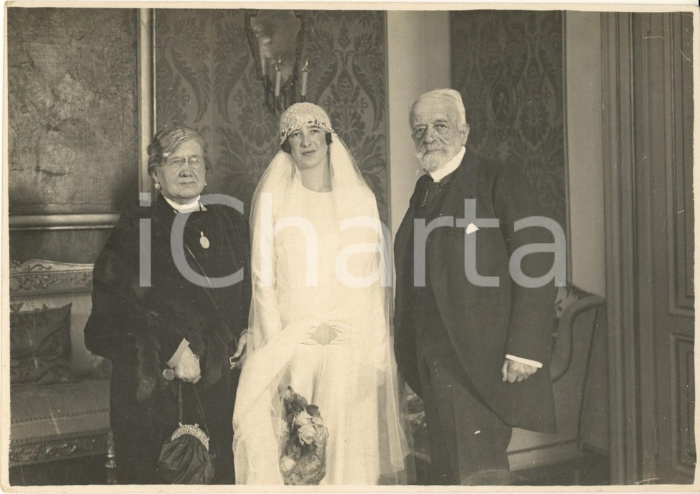 Fotografia d epoca originale 1930 ca ROMA ? Giovanni Battista BOREA D OLMO  Nozze di famiglia Foto 1