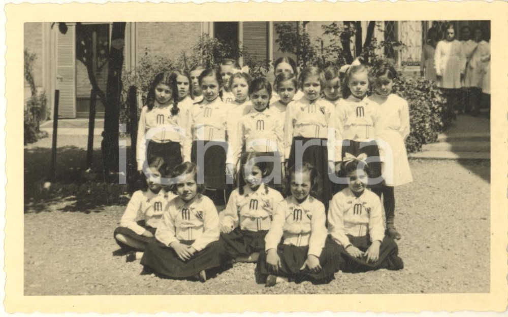 Fotografia d epoca originale 1938 MILANO Istituto Vittoria Colonna  Classe di bambine  Foto cartolina 1 1