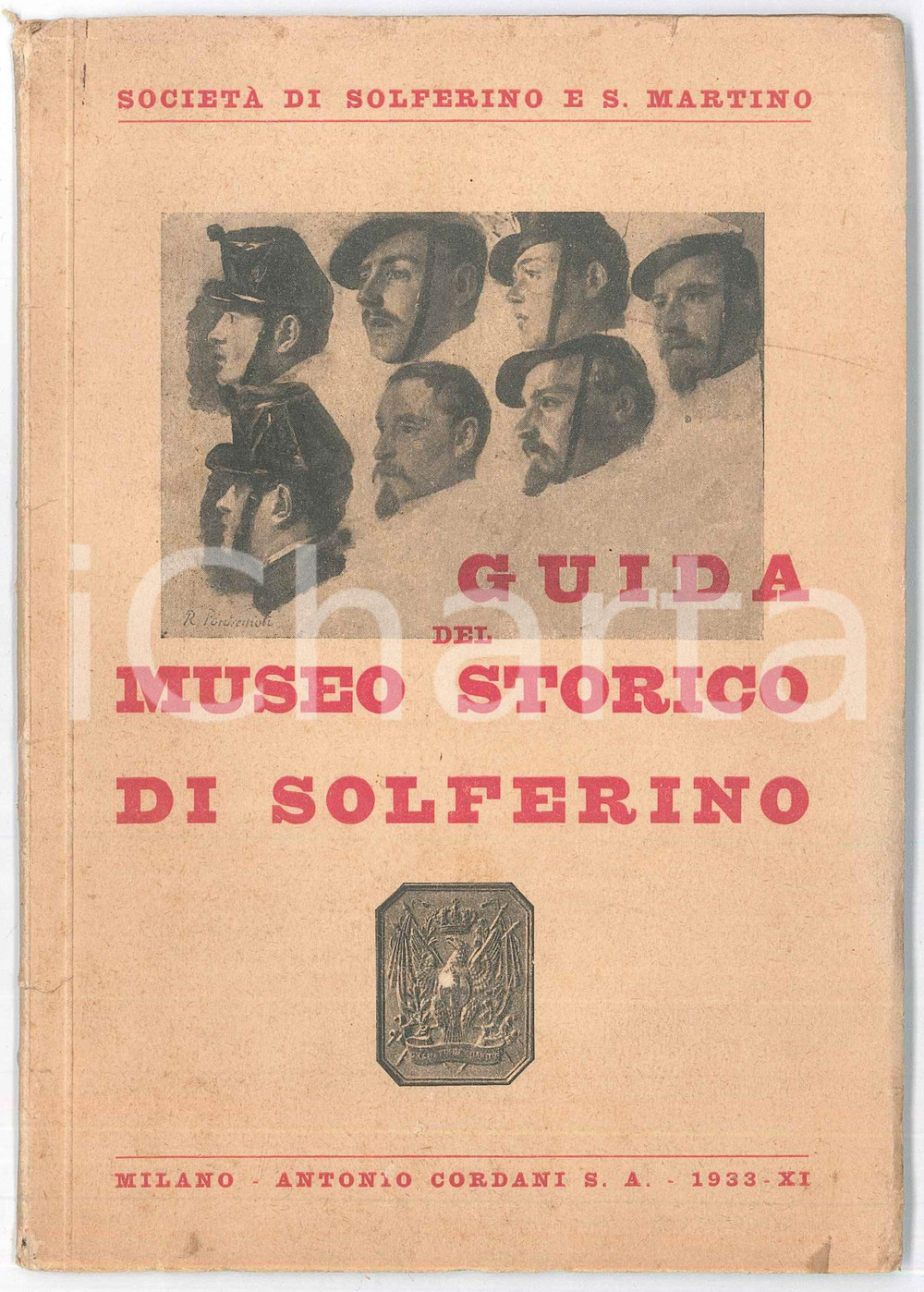 Libro, pubblicazione d epoca 1933 Guida del Museo Storico di SOLFERINO Ed. Antonio CORDANI 48 pp. 1