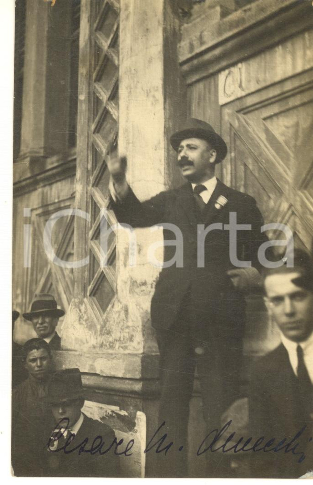 Fotografia d epoca originale 1925 ca TORINO Cesare Maria DE VECCHI  Ritratto Foto Silvio OTTOLENGHI 9x14 cm 1