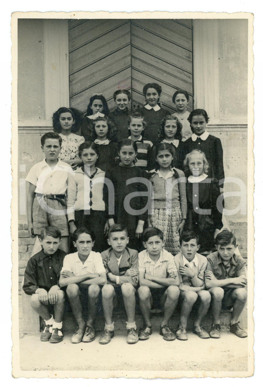 Fotografia d epoca originale 1946/47 ALESSANDRIA Scuola media  Foto di classe  Foto ALFREDO 11x17 cm 1