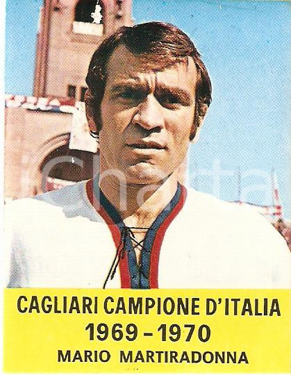 Oggetto da collezione cartaceo CAGLIARI CAMPIONE D ITALIA  CALCIATORI 1969  1970 Figurina Mario MARTIRADONNA 1