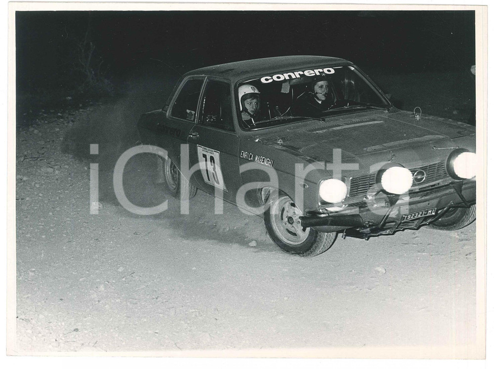 Fotografia d epoca originale 1970 ca RALLY Opel Ascona  Simonetta DEL MAZZA Enrica MARENGHI Foto 3 1