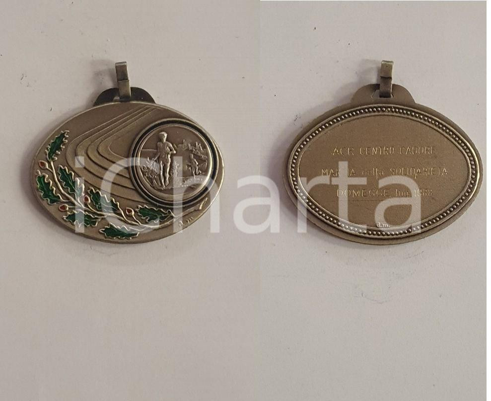 1988 DOMEGGE  ACR Centro Cadore   Marcia della solidarietà  Medaglia 5x4 1