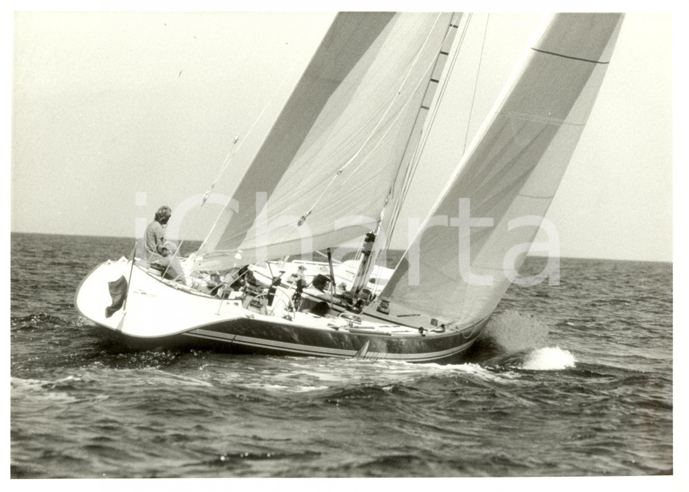 Fotografia d epoca originale 1987 FREMANTLE Louis Vuitton Cup AZZURRA II in navigazione REGATTA Foto 2 1