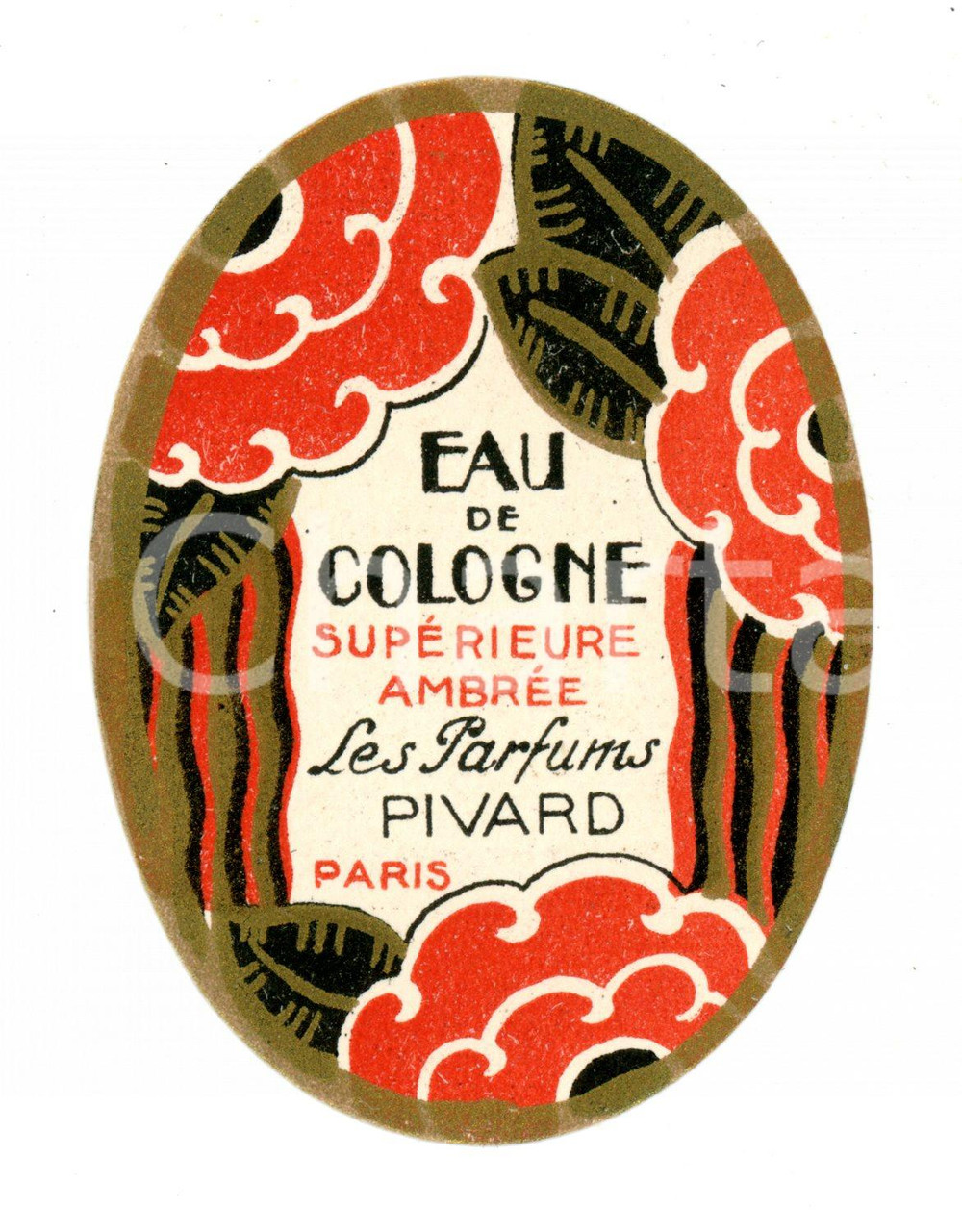 Materiale pubblicitario d’epoca 1950 ca PARIS Parfums PIVARD Eau de cologne Supérieure ambrée Etichetta 3 1