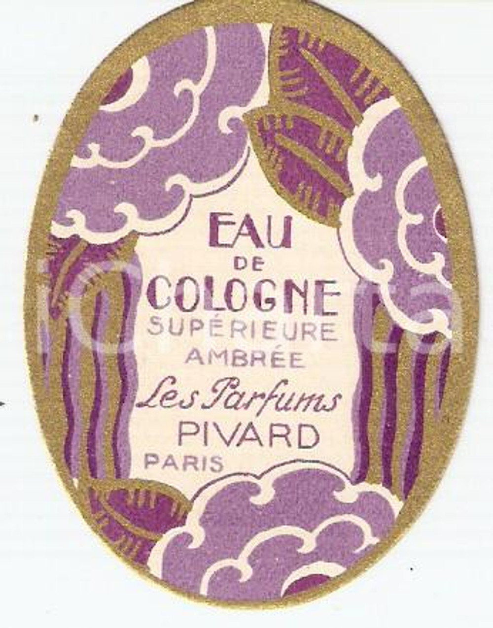 Materiale pubblicitario d’epoca 1950 ca PARIS Parfums PIVARD Eau de cologne Supérieure ambrée Etichetta 2 1