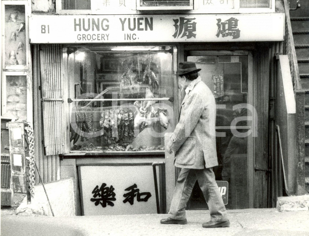 Fotografia d epoca originale 1980 NEW YORK Macelleria HUNG YUEN nel quartiere CHINATOWN di MANHATTAN Foto 2 1