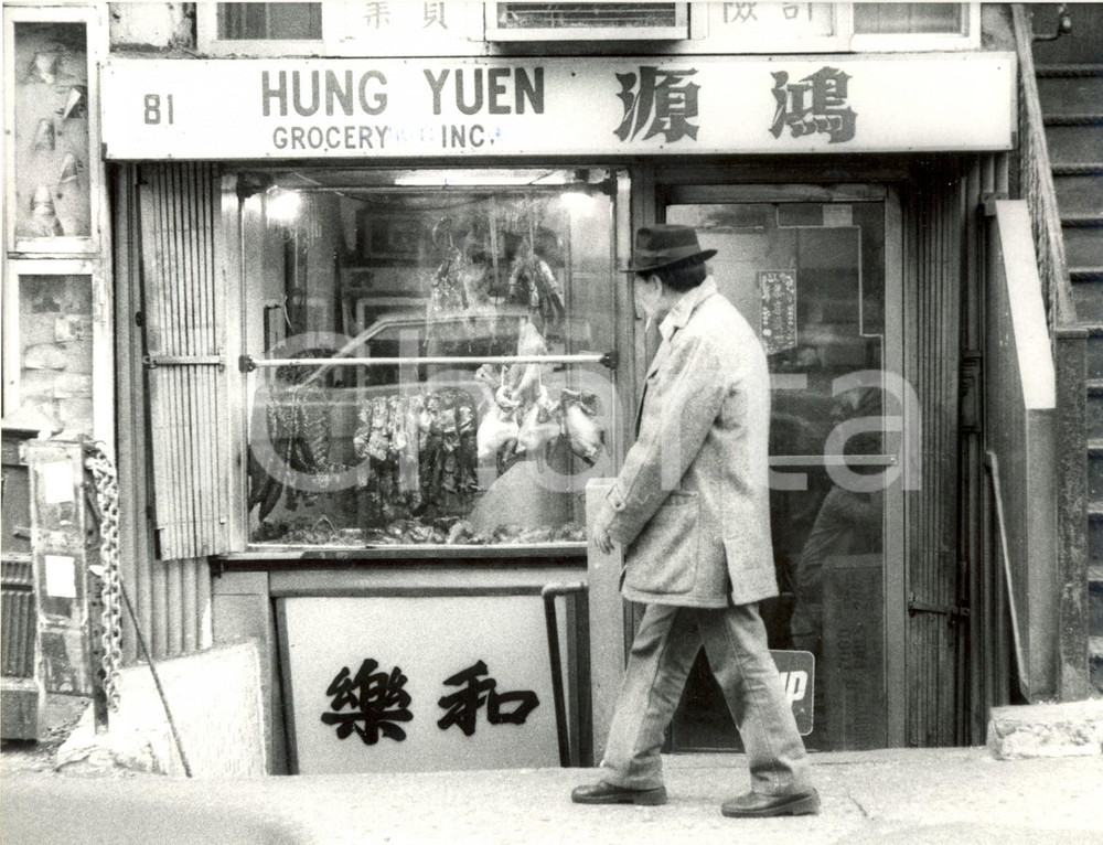 Fotografia d epoca originale 1980 NEW YORK Macelleria HUNG YUEN nel quartiere CHINATOWN di MANHATTAN Foto 3 1